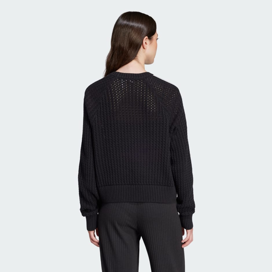 adidas Adicolor Knitted Crew Sweatshirt - Black | adidas KE