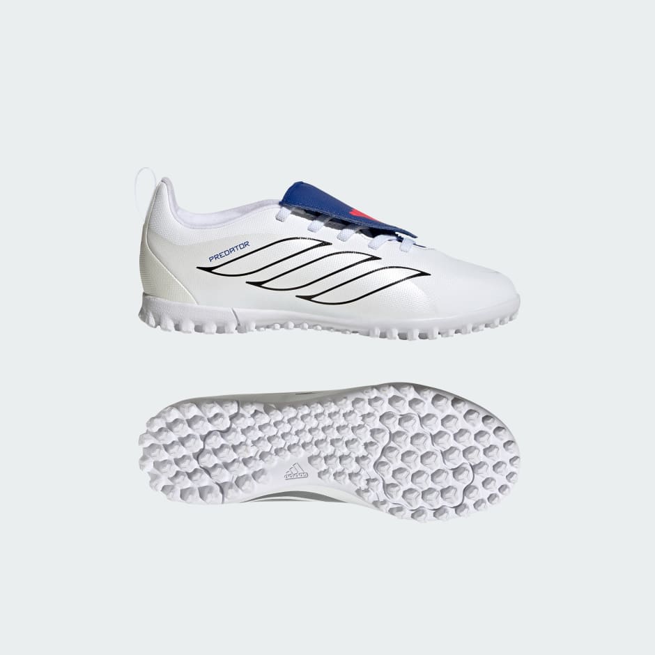 PREDATOR CLUB Fold-Over Tongue Elastic Laces Turf Football Shoes Kids