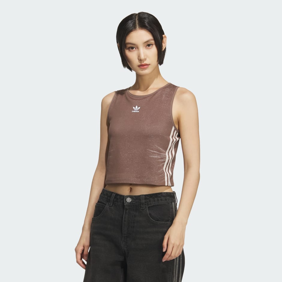 Fake Denim Padded Tank Top