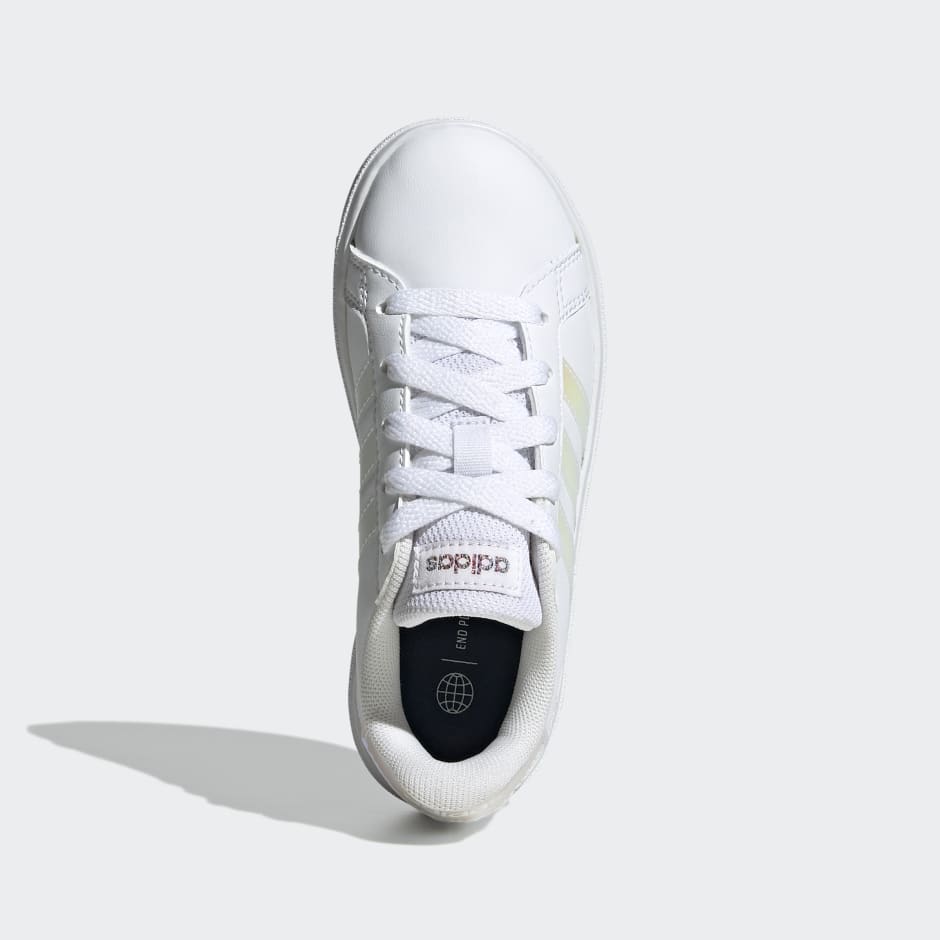 Kids Shoes - Grand Court Lifestyle Lace Tennis Shoes - White | adidas Egypt