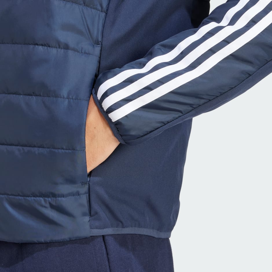 Essentials 3-Stripes Insulated Hooded Hybrid Jacket