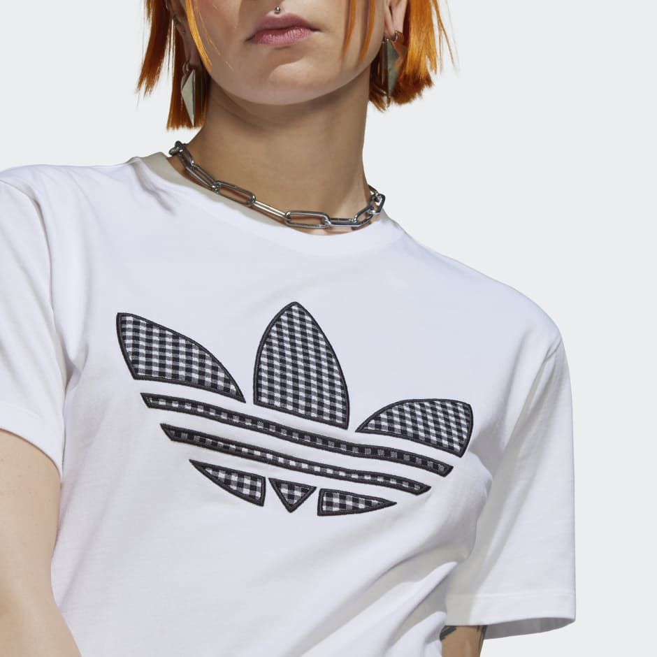 acantilado Género Hermano adidas Tee with Trefoil Application - White | adidas BH