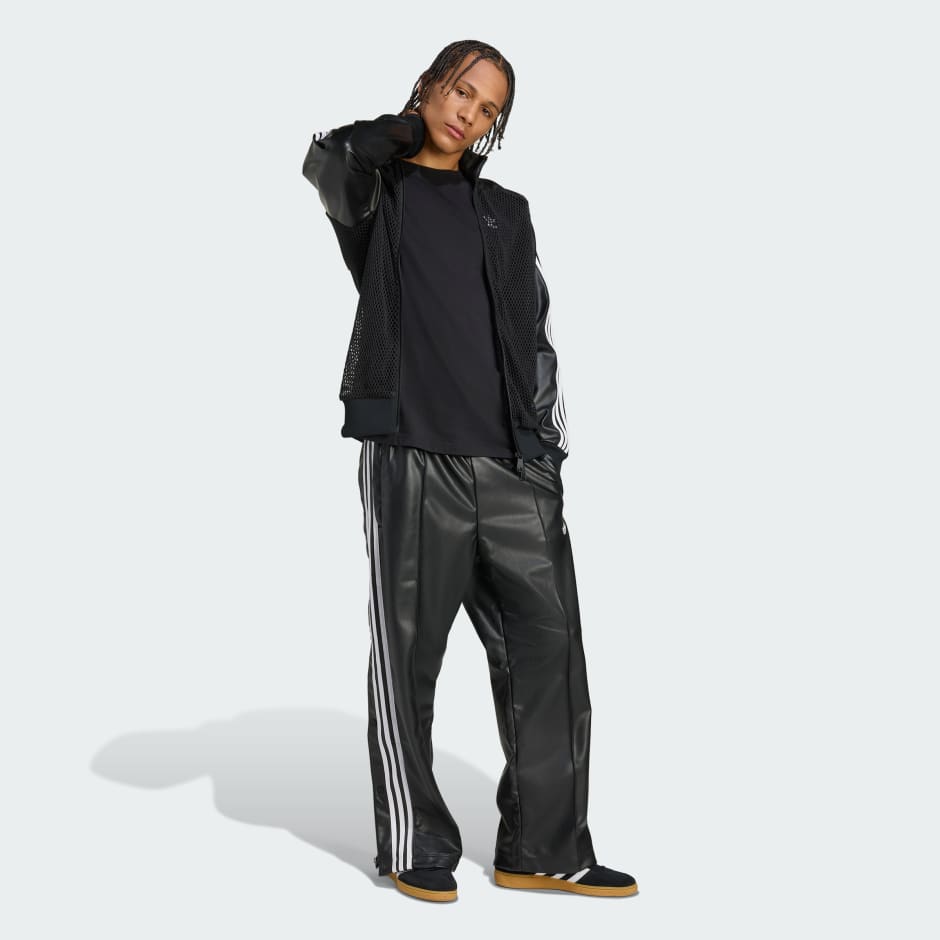 adidas x Jeremy Scott Faux Leather Wide Pants