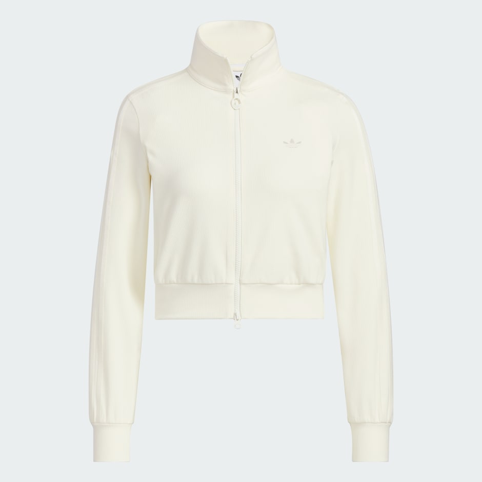 Ribbed Collar Full-Zip Track Top