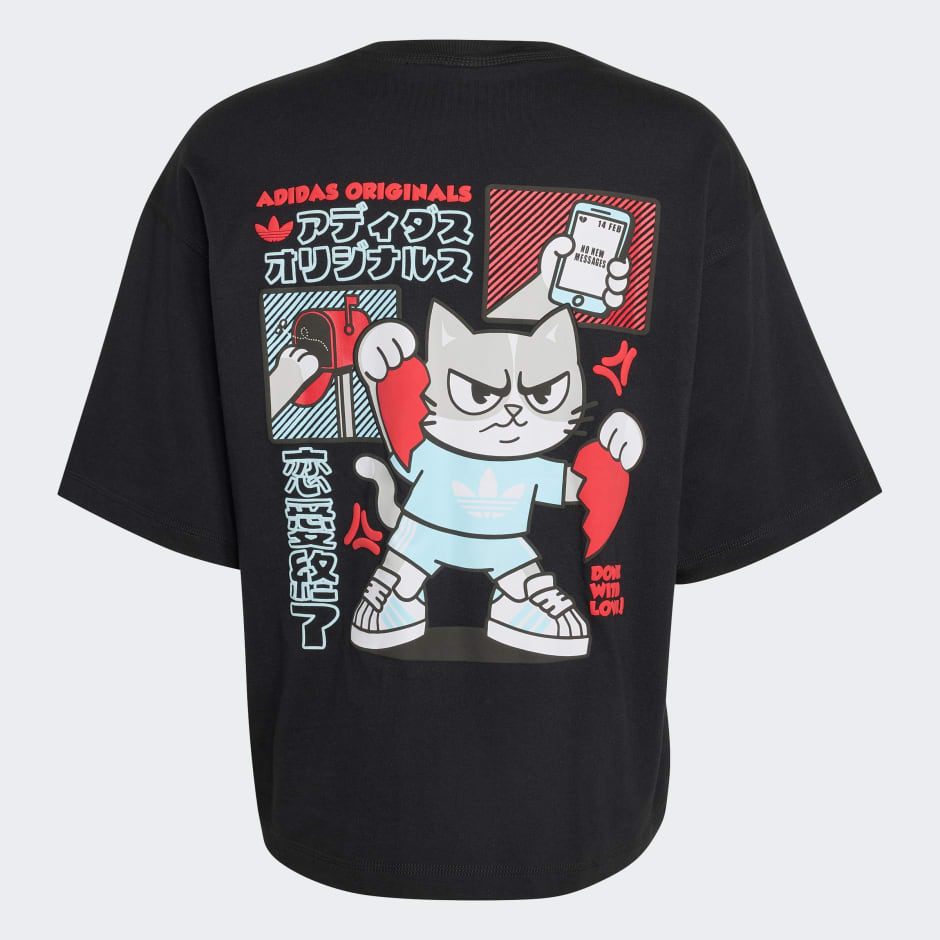 Tricou grafic V-Day Heart Broken Cat