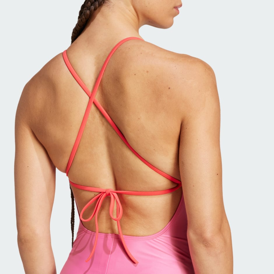 Padded Colorblock X-Back Swimsuit