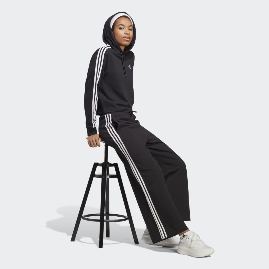 Essentials 3-Stripes French Terry Wide Pants