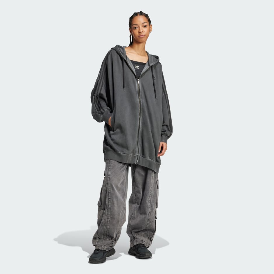 Adilenium Season 2 Washed Oversized Full-Zip Hoodie (Gender