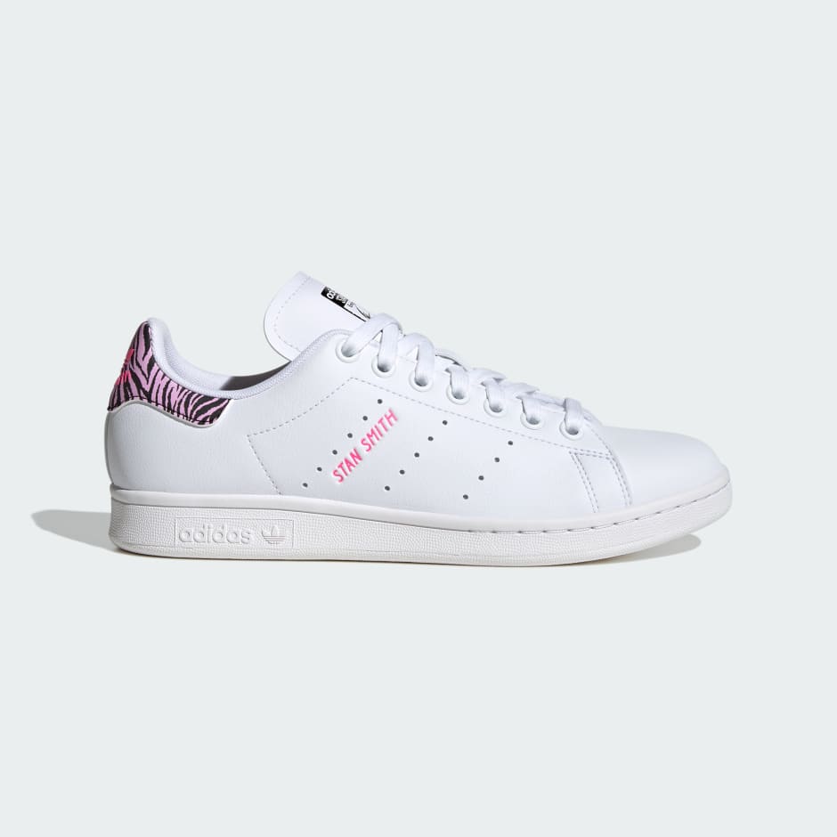 Stan smith shoes pink hotsell and white