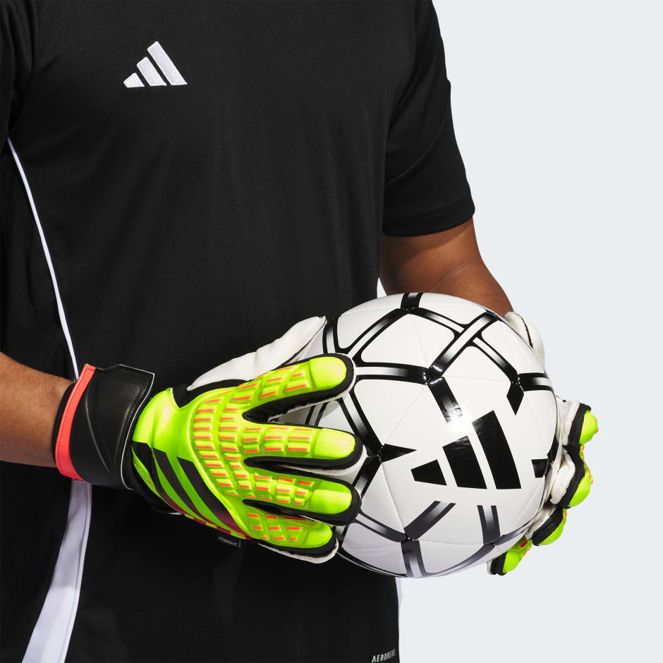 adidas Predator Match Fingersave Goalkeeper Gloves - Yellow | adidas UAE