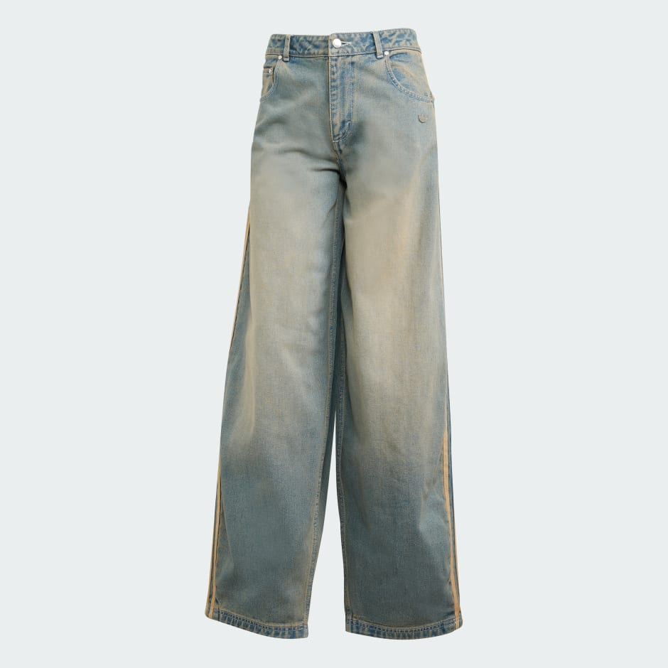 ADIDAS】Premium Essential Denim Balloon Pants - Ivory