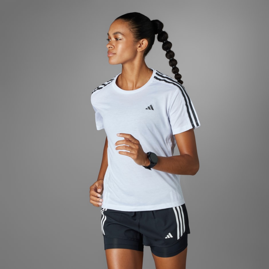 Own the Run 3-Stripes Tee