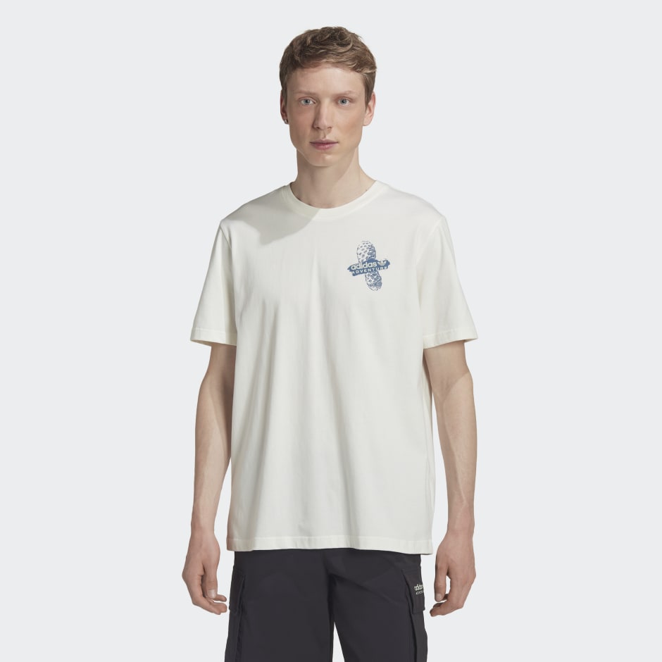 Men's Clothing - adidas Adventure Trail Tee - White | adidas Kuwait