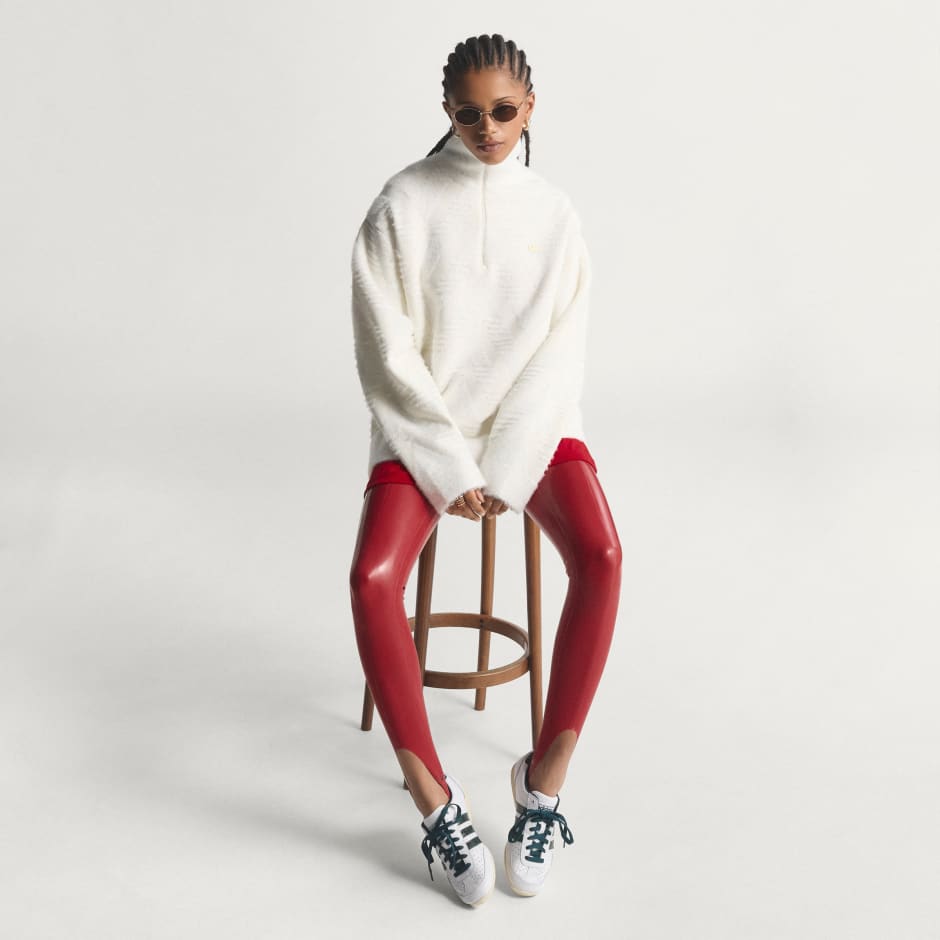 PULOVER TRICOTAT CU FERMOAR PE JUMĂTATE