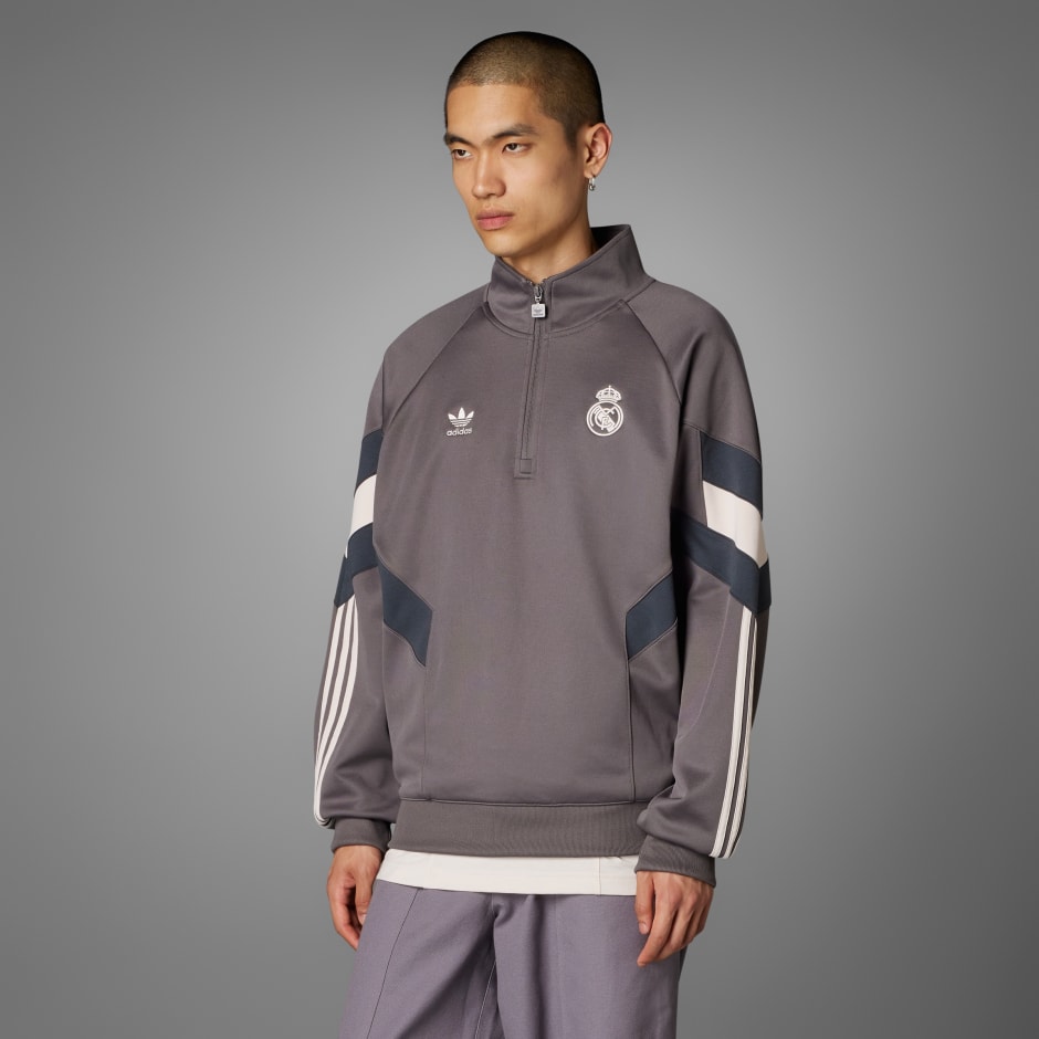 Majica s okruglim izrezom Real Madrid Originals Half-Zip