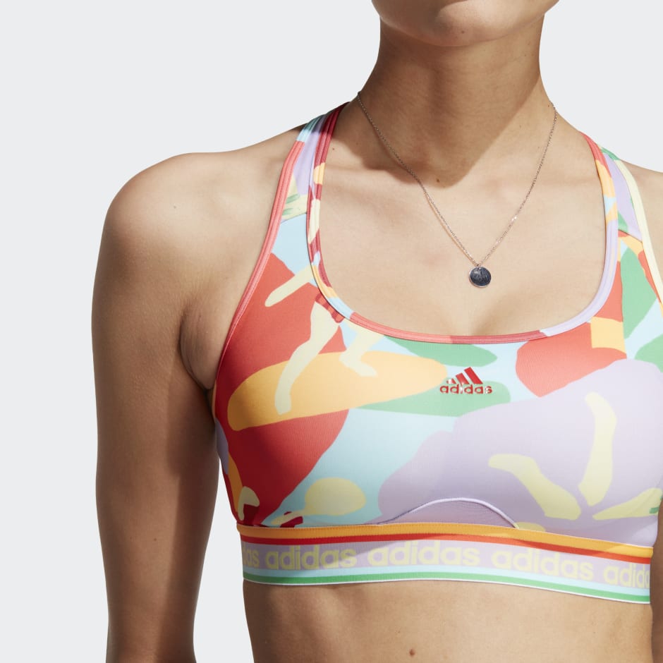 adidas Performance FARM BRA - Medium support sports bra - vivid