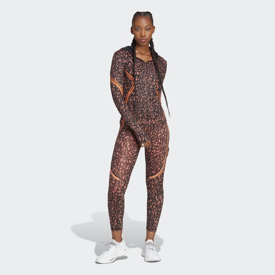 adidas by Stella McCartney swirl-print leggings, Multicolour