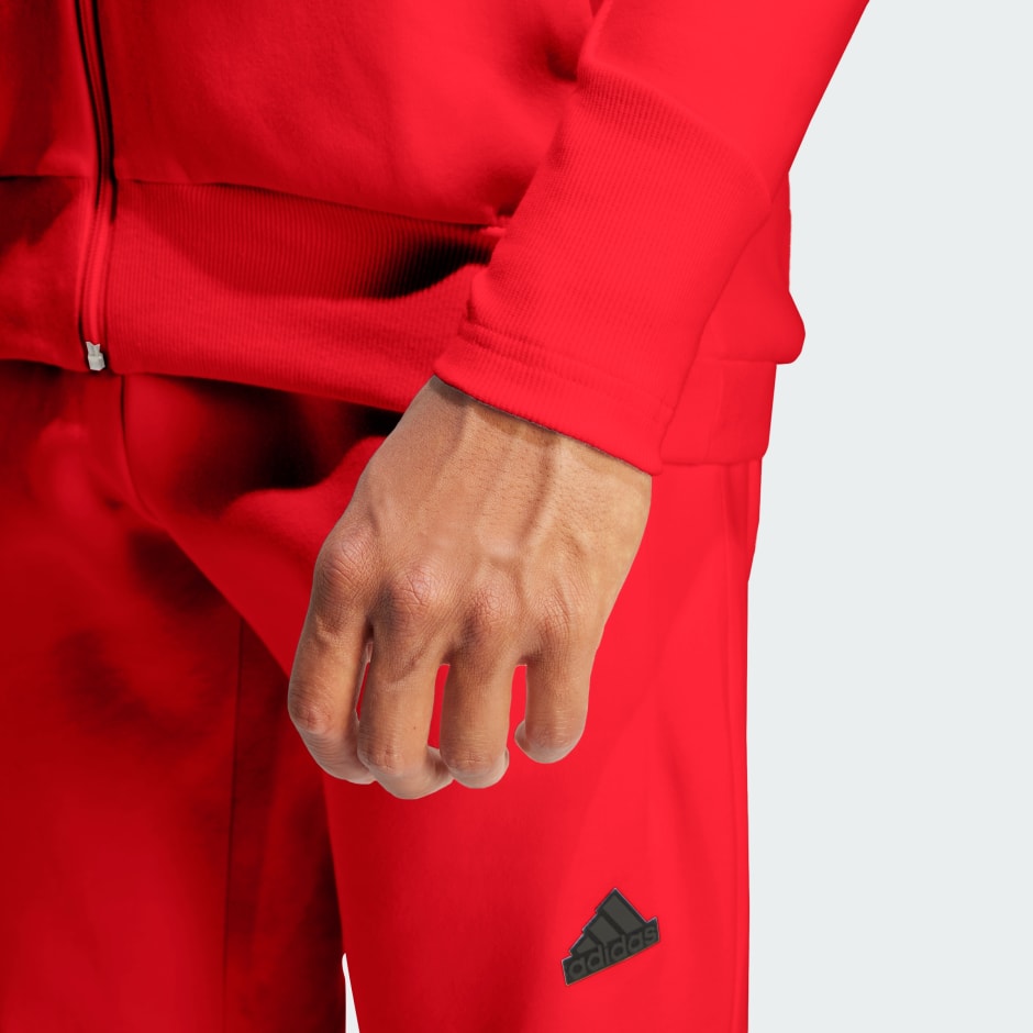 Men's Clothing - Z.N.E. Premium Full-Zip Hooded Track Jacket - Red 