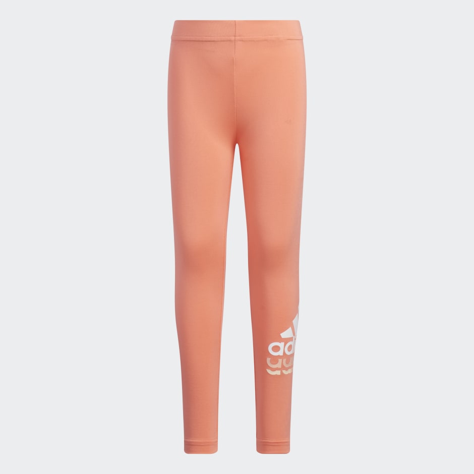 Adidas leggings shop 3 stripes orange