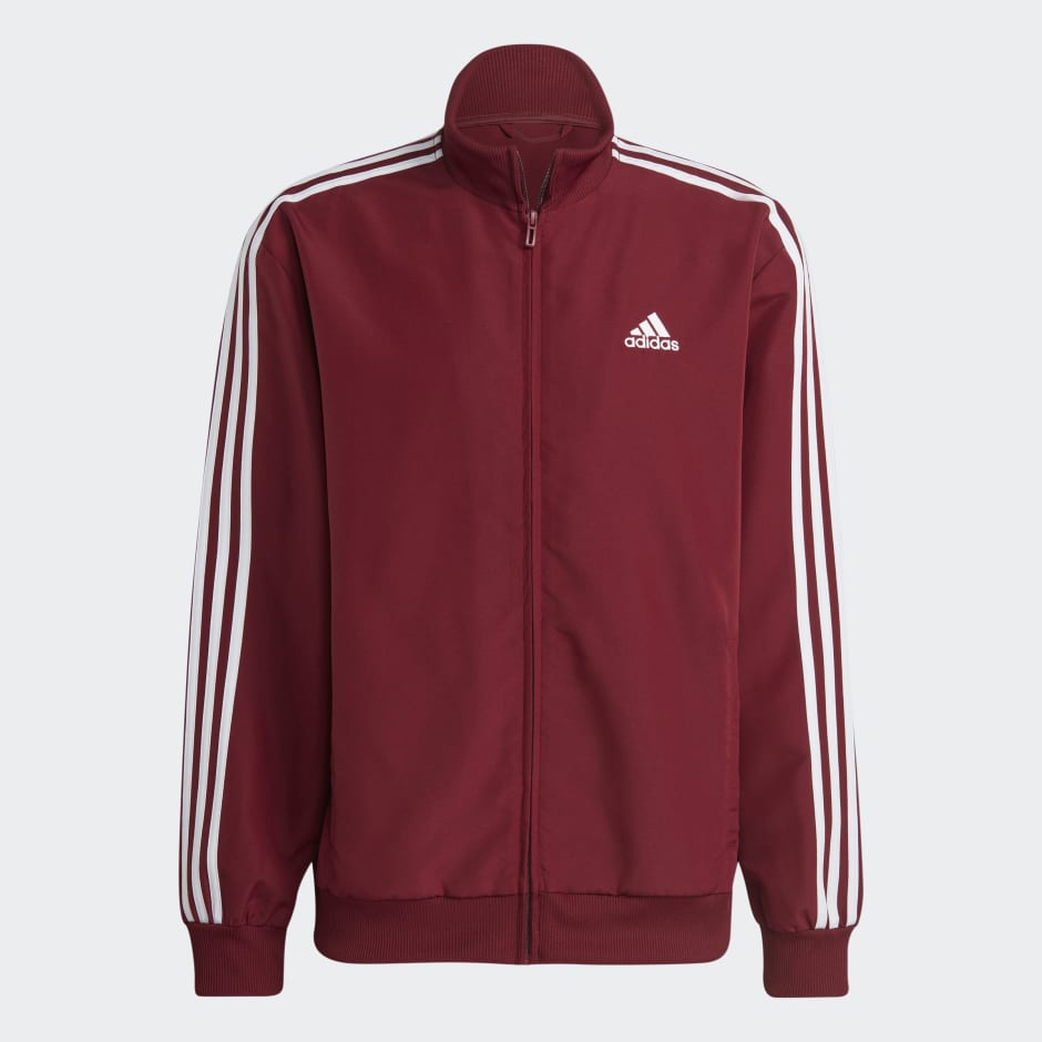 Clothing - 3-Stripes Woven Track Suit - Burgundy | adidas South Africa
