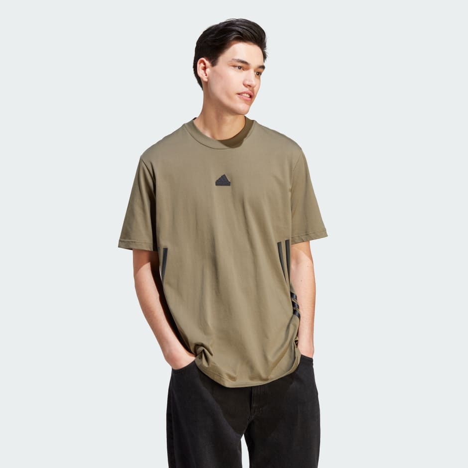 Men's Clothing - Future Icons 3-Stripes Tee - Green | adidas Saudi Arabia