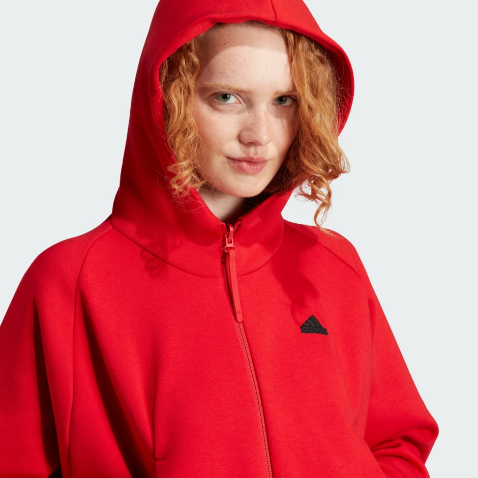 Clothing - adidas Z.N.E. Full-Zip Hoodie - Red | adidas South Africa