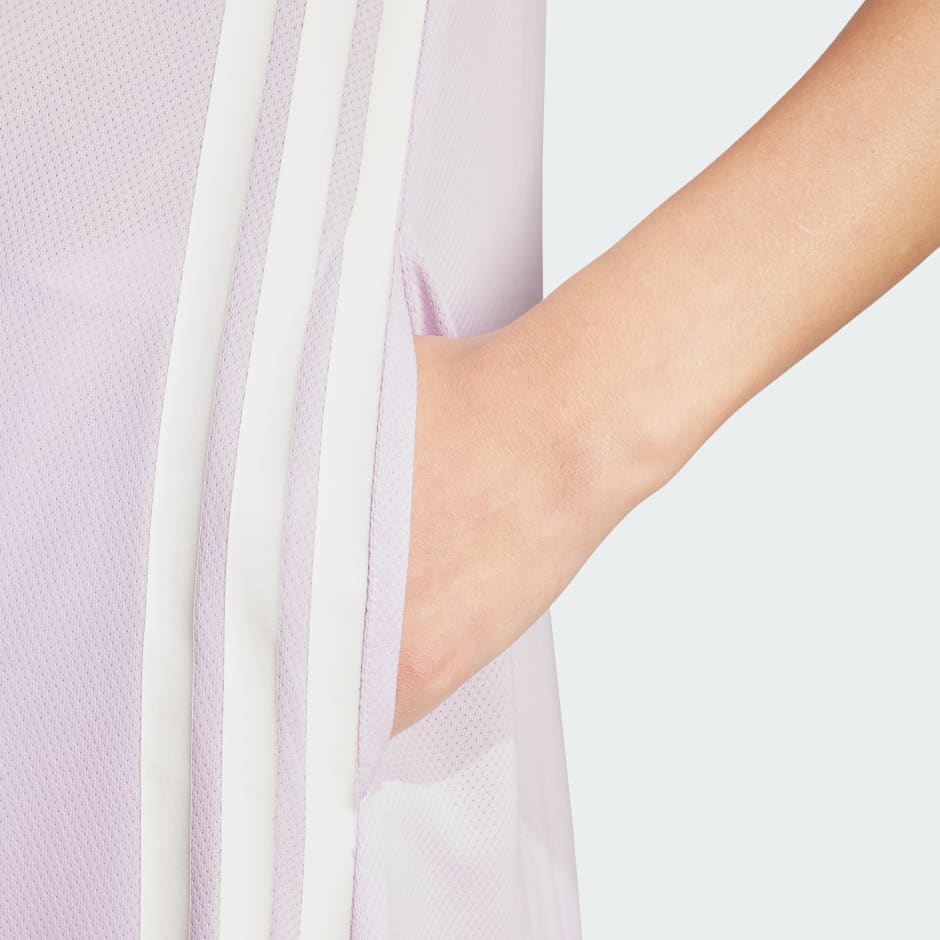 CLOTHING - Tiro Cut 3-Stripes Soft Mesh Long Dress - Purple