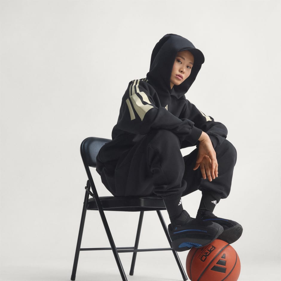 adidas 籃球三間絨毛有帽衫 (中性)