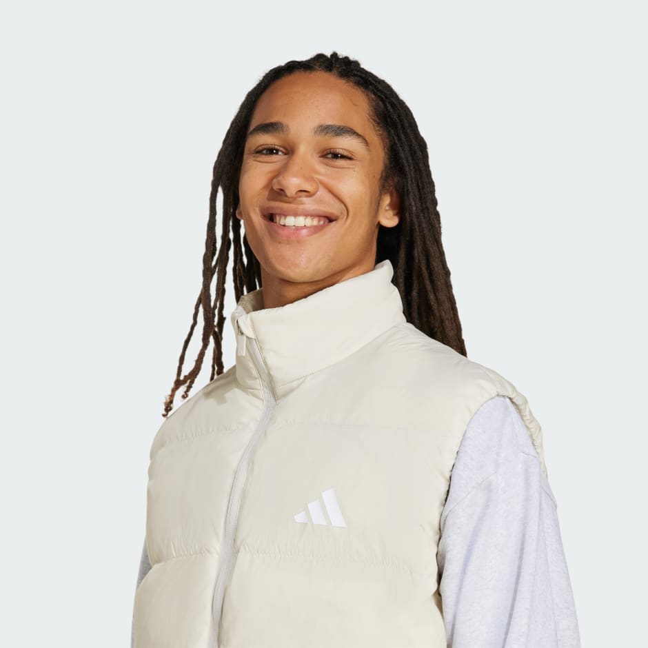 صدرية منفوخة Essentials Climawarm 3-Stripes Puffer