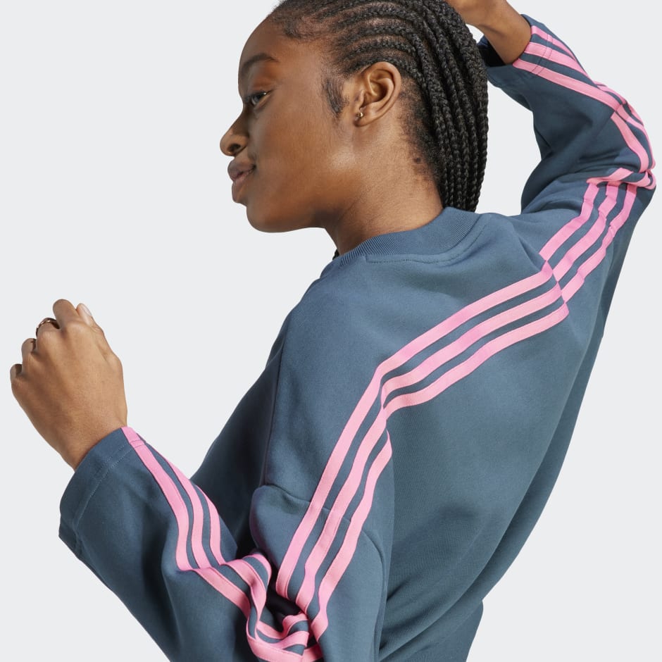 Clothing - Future Icons 3-Stripes Sweatshirt Turquoise | adidas Saudi Arabia