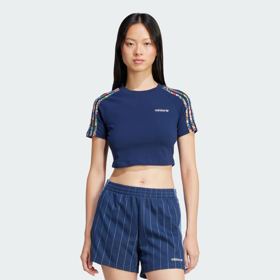 تيشيرت adidas Originals x Liberty London 3-Stripes Infill Baby