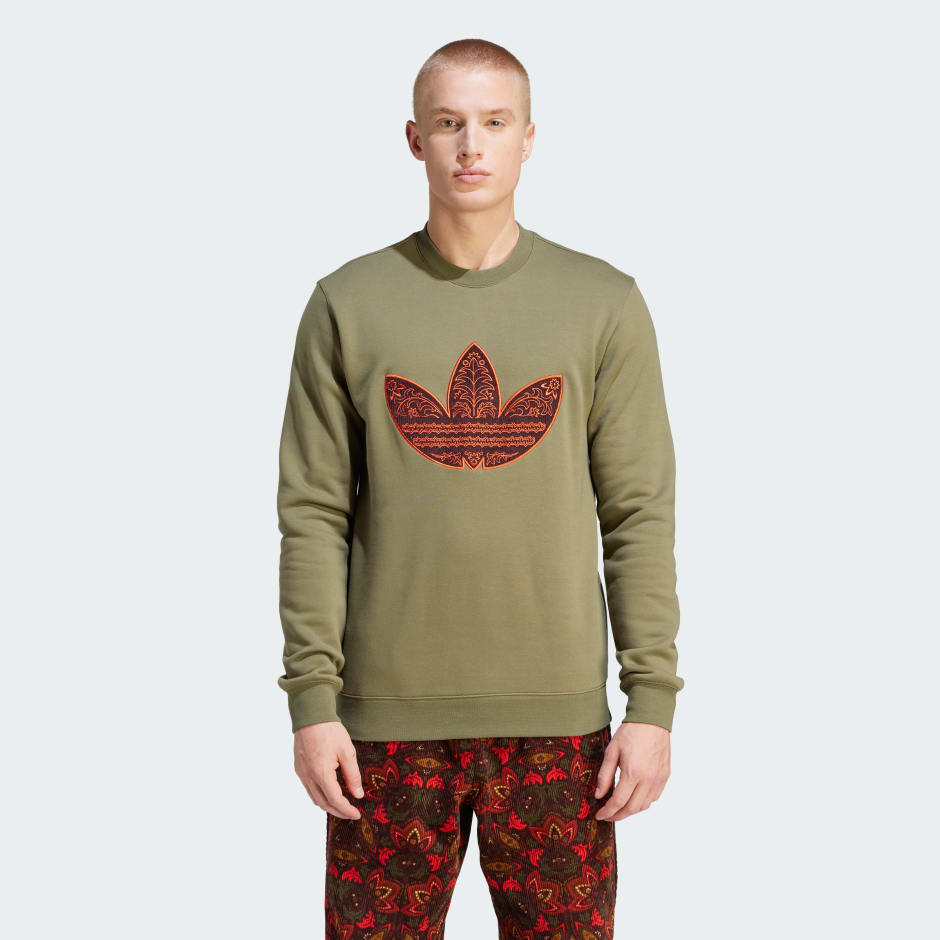 Corduroy Appliqué Crewneck Sweatshirt