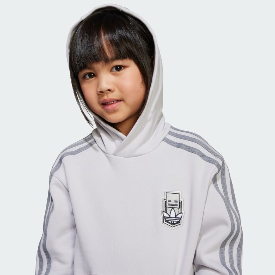 Dječji komplet majice s kapuljačom i kratkim hlačama adidas x Minecraft