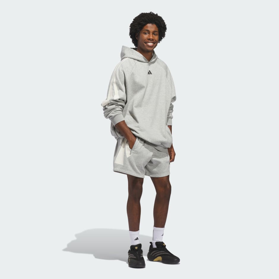 adidas Basketball 3-Stripes Fleece Hoodie (Gender Neutral)