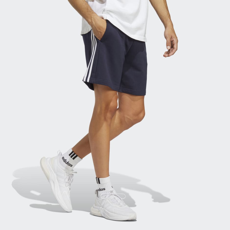 Essentials French Terry 3-Stripes Shorts image number null
