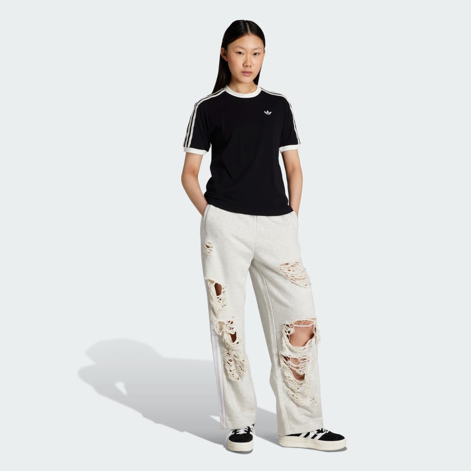 【adidas】RUFFLE 3S TEE ★KC8819★ブラック レディース adidas Originals Ruffle 3-Stripes Tee - Black | adidas Australia