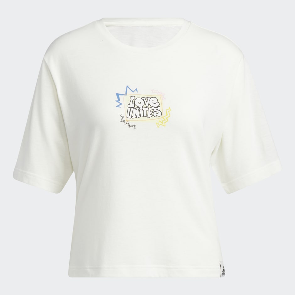 adidas Love Unites Graphic Crop Tee