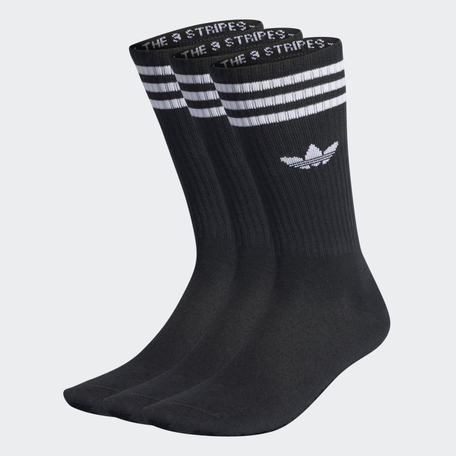 Lot de 3 paires de socquettes ADIDAS en coton mélangé blanc gris et noir