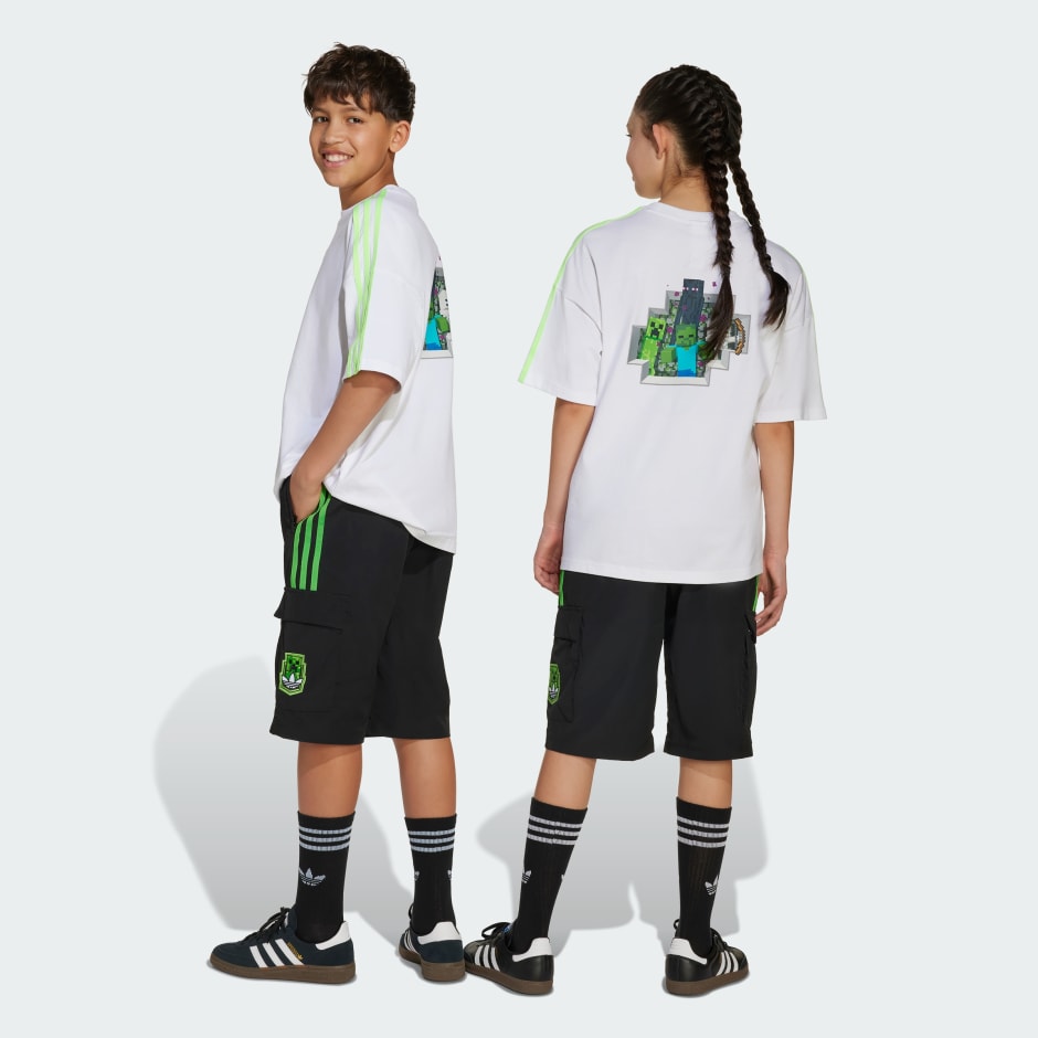 Pantaloni scurți cargo adidas Originals X Minecraft copii