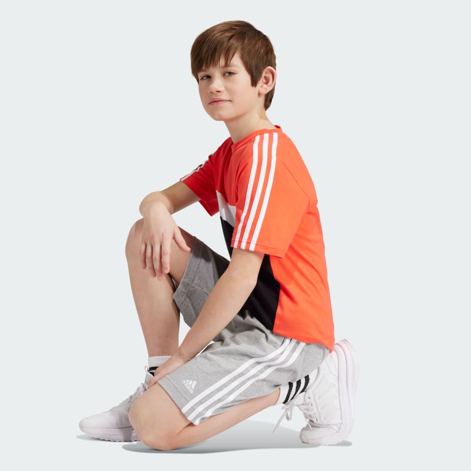 Essentials 3-Stripes Knit Shorts