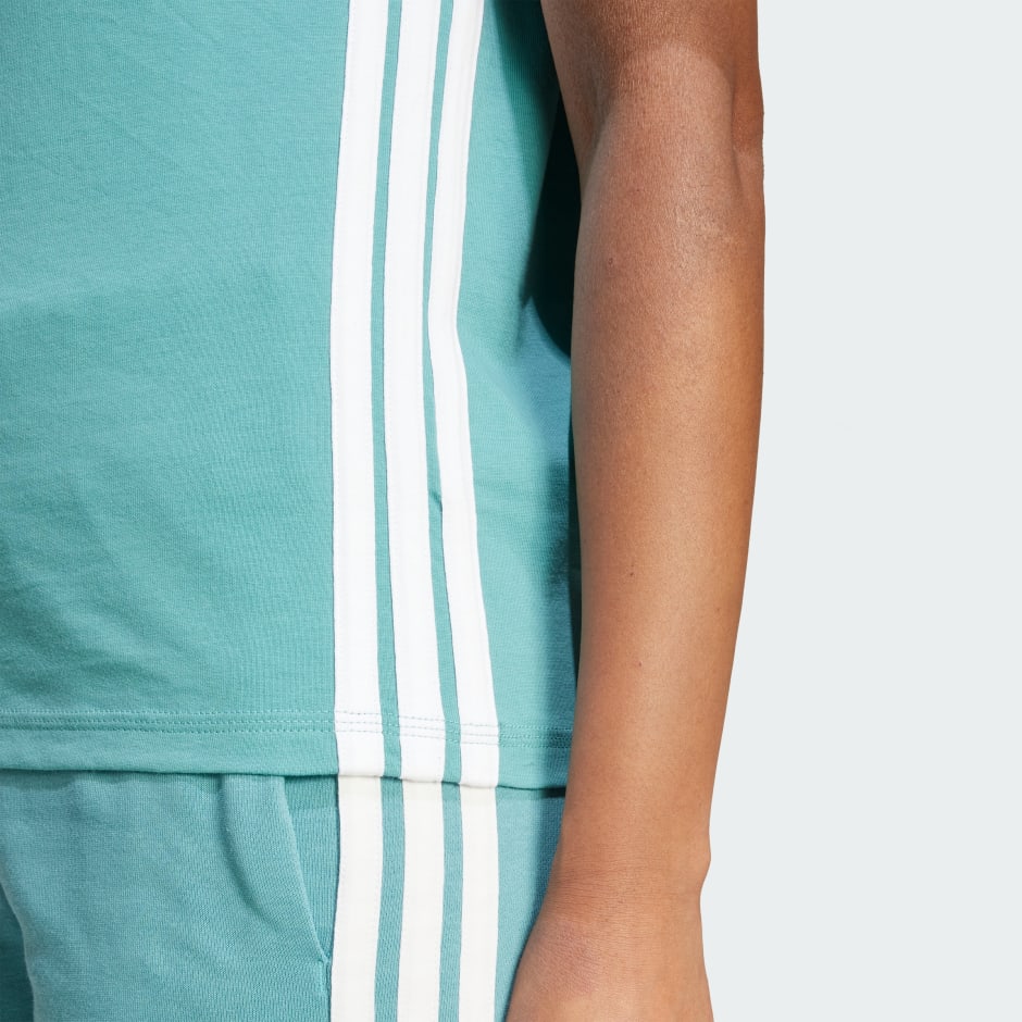 Tricou Essentials de bumbac cu 3 dungi