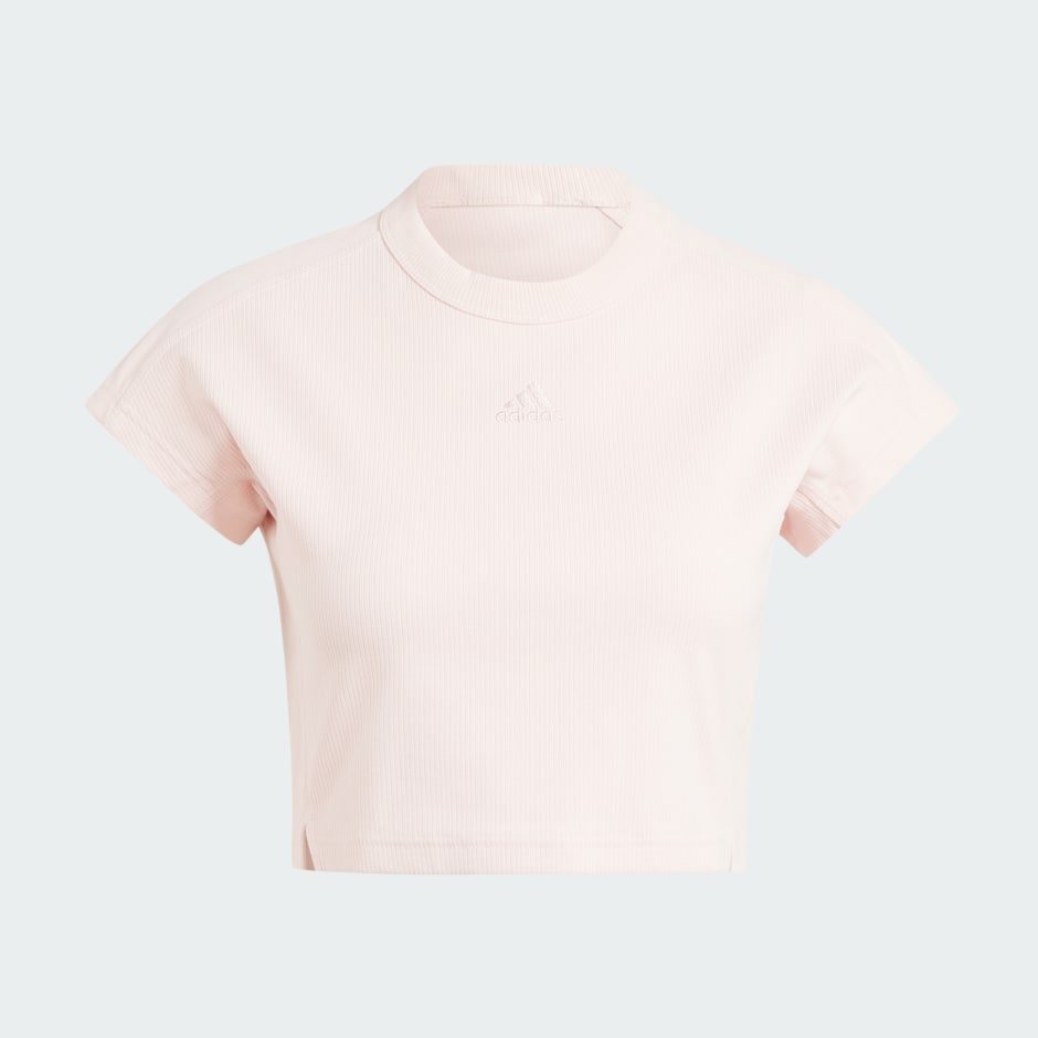 Lounge Ribbed Crop Tee