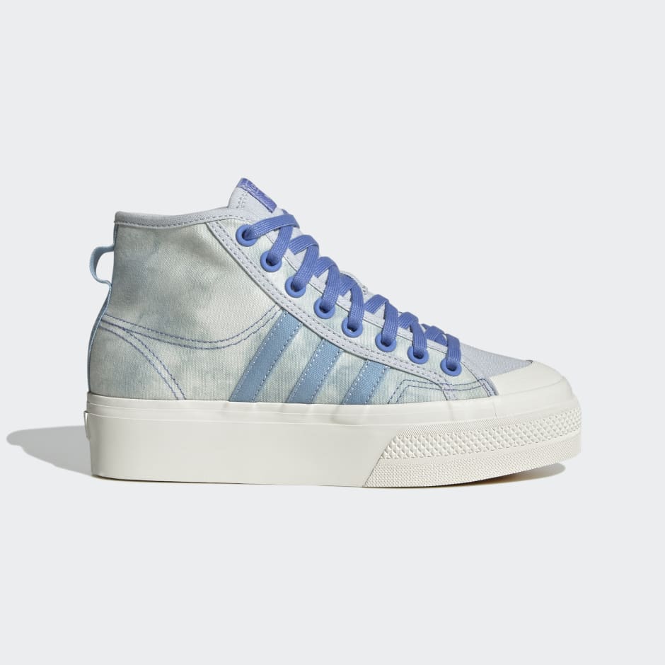 sacudir Elegancia Indirecto Women's Shoes - Nizza Platform Mid Shoes - Blue | adidas Bahrain