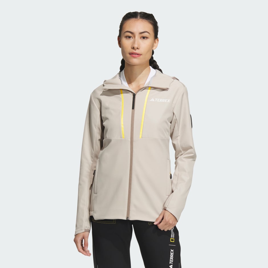 Reis goochelaar koud adidas National Geographic Soft Shell Jacket - Beige | adidas LK
