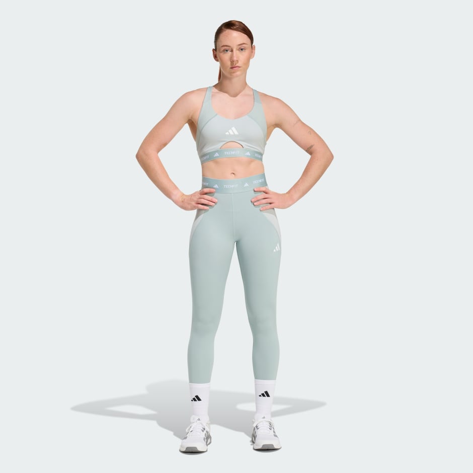 TECHFIT Workout Color Block Medium Support Bra