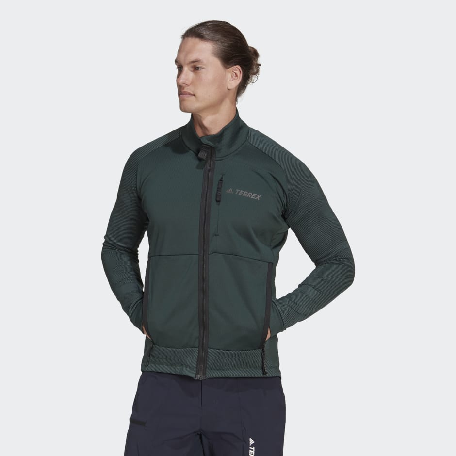 Clothing - Terrex Tech Flooce Hiking Fleece - Green | adidas South Africa