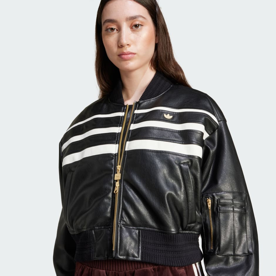 Premium Pleather Bomber Jacket