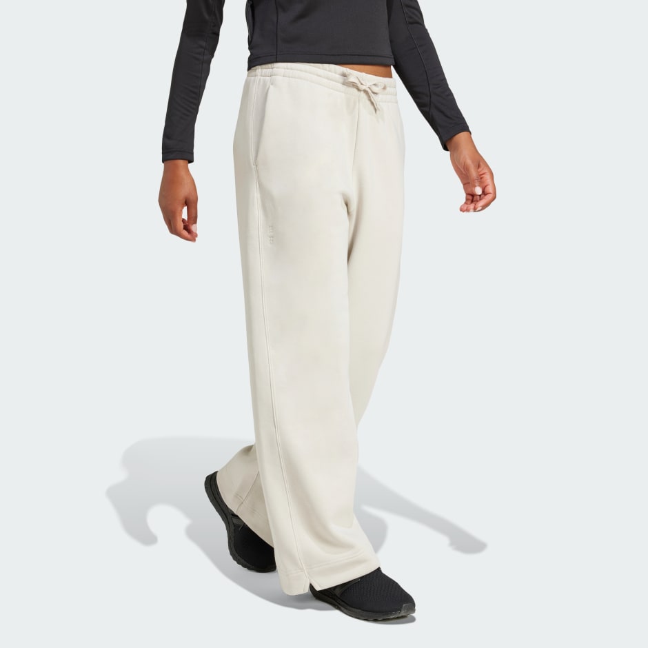 CLOTHING - ALL SZN Fleece Loose Wide-Leg Pants - Beige