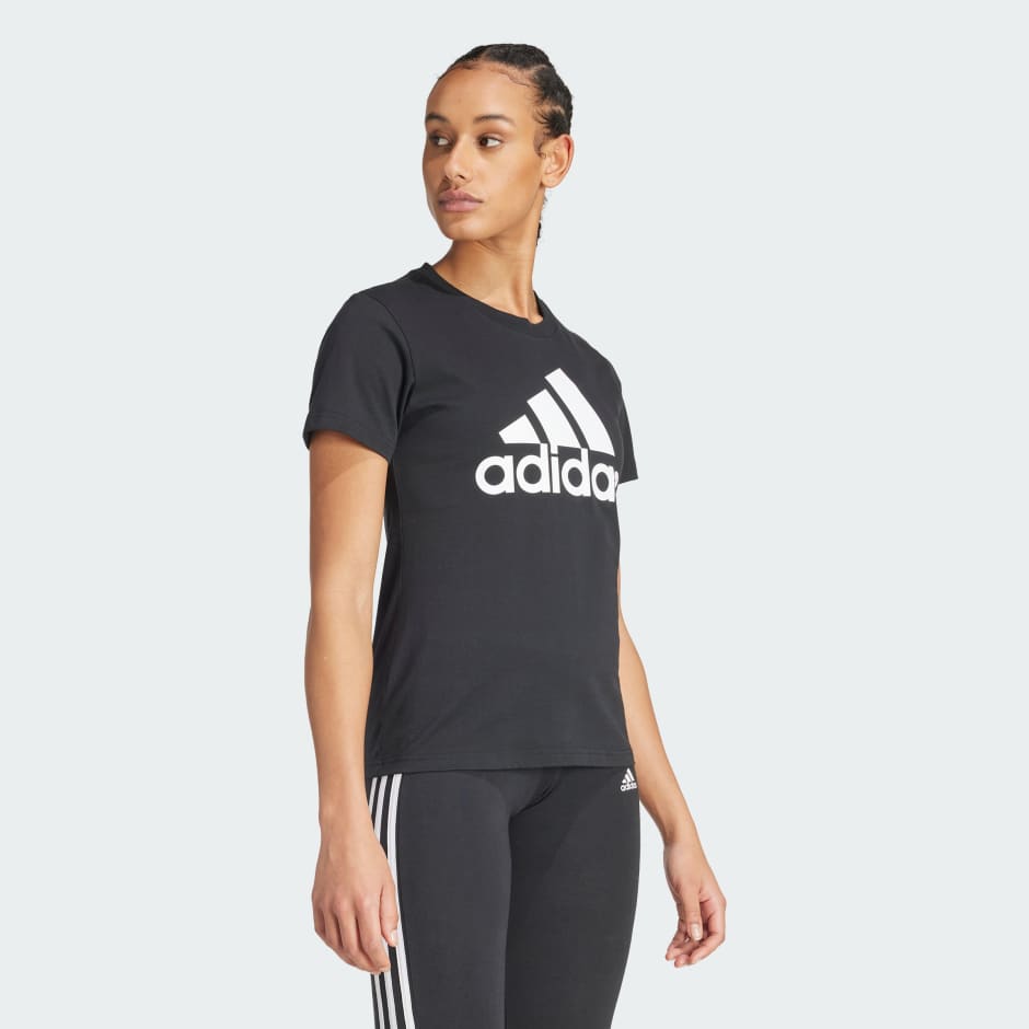 adidas Essentials Logo Tee - Black | adidas UAE