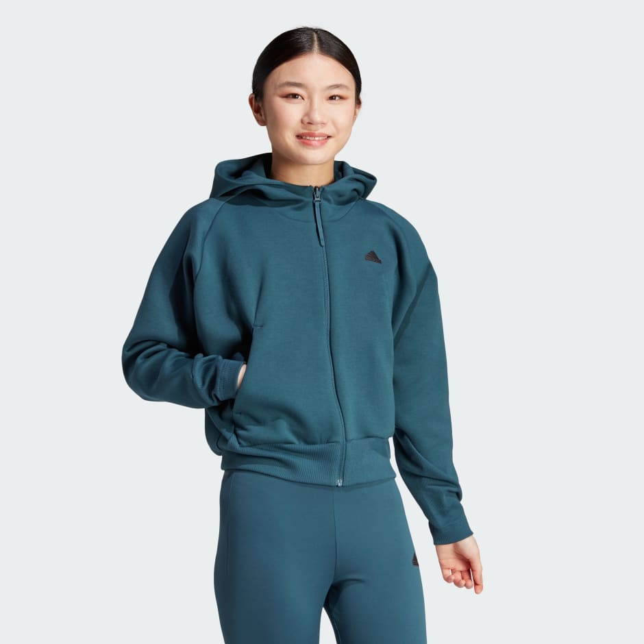 Weg huis planter rekruut Women's Clothing - adidas Z.N.E. Full-Zip Hoodie - Turquoise | adidas Saudi  Arabia
